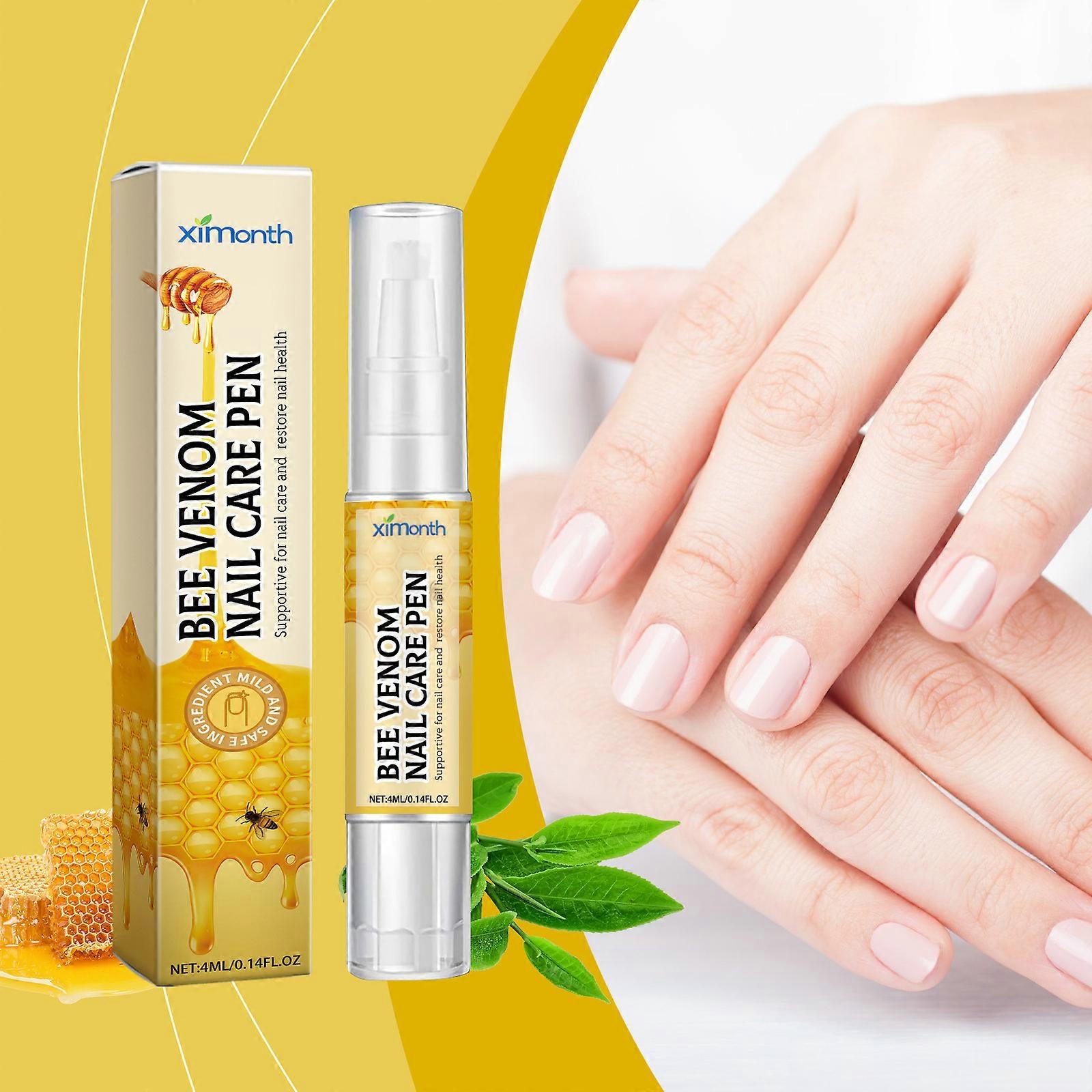 Bee Venom Nail Care Pen, 4ml Nail Treatment Pen for Nail Fungus Infection, for Nourished Fingernails and Toenails, with Tea Tree Oil