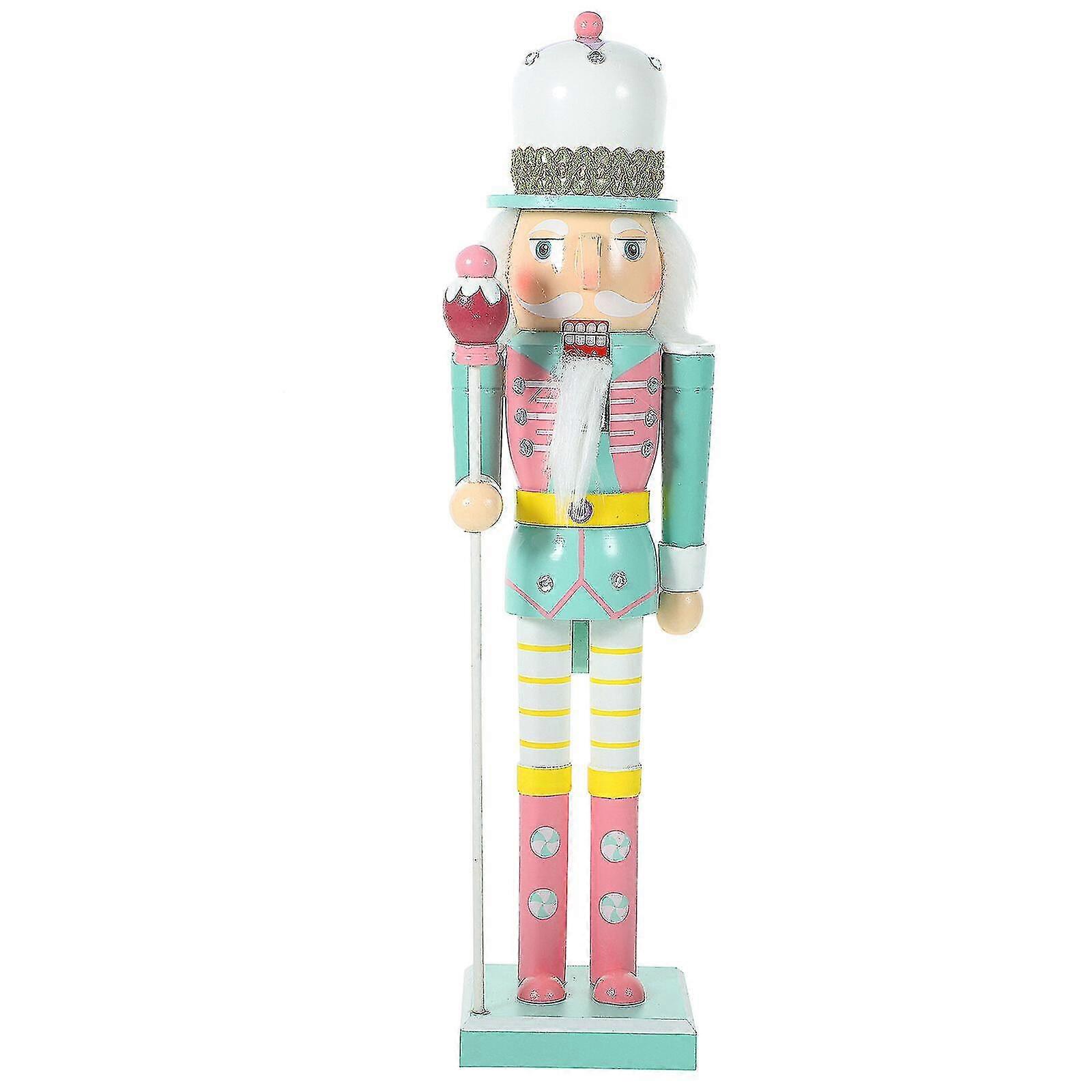 Xmas Nutcracker Puppet Figure Wood Nutcracker Decoration Wooden Nutcracker Puppet Xmas Gift-ZZY
