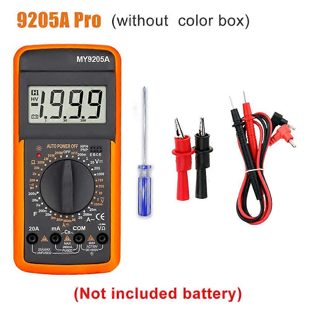 Professional Multimeter DT9205A Digital Tester Manual Range Voltage Meter TRMS Hz Ohm Transistor Tester Electrician Tool