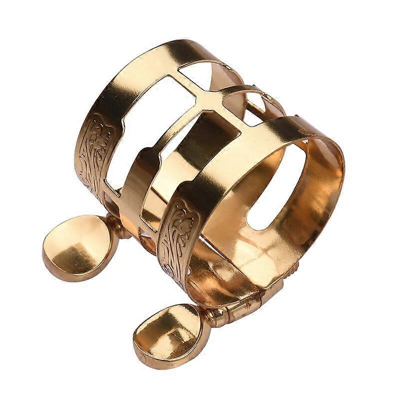 Double Screw Adjustment Saxophone Ligature Compact Durable Sax Ligature for Alto Saxophone with saxophone cap of Sax Accessories