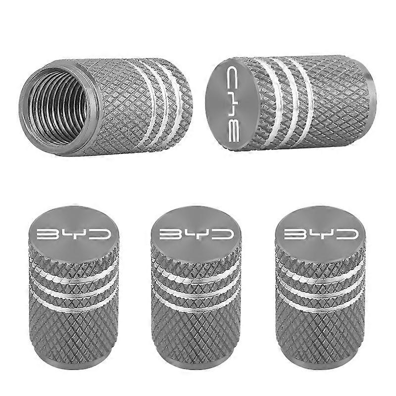 5Pcs/Set Car Tyre Valve Dust Caps Aluminum Tire Wheel Valve Stem Air Caps Covers For BYD F3 E6 Yuan Plus Atto F0 G3 I3 Ea1 Song