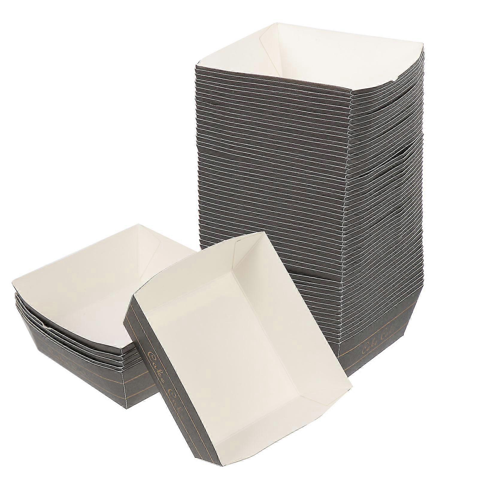 100Pcs Mousse Cake Paper Cups Square Cake Cups Disposable Cake Cups Party Cupcake Liners Z
