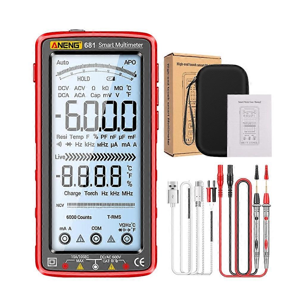 USB Rechargeable Detector Multimeter AC-DC Voltage- Current Temperature Tester