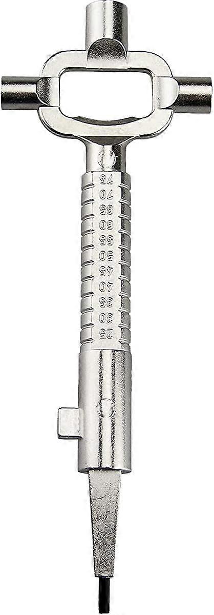 Lock Body Square Rod Sliding Rod Measure Multi-Function Key, Zinc Alloy Construction Site Multi-Function Universal Master Key