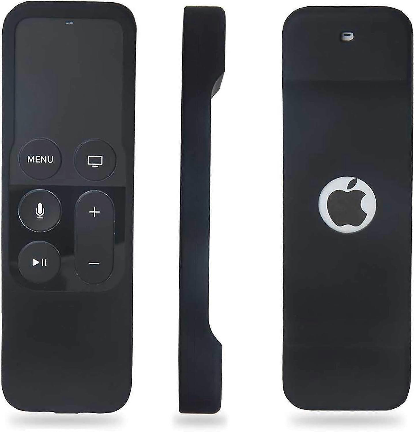 Slim remote control protective silicone case compatible for Apple TV 4th Gen. (Black)