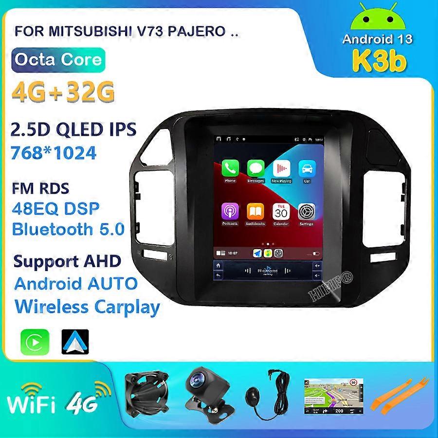 For MITSUBISHI V73 PAJERO 2004 2005 - 2011 Android Auto Carplay Tesla Screen Navigator GPS Car Radio Stereo Receiver Multimedia