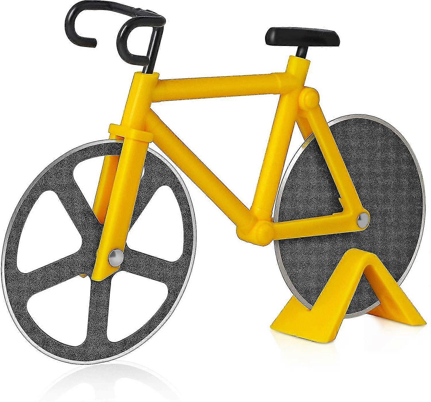 Bicycle Design Pizza Cutter With Double Cutting Wheel