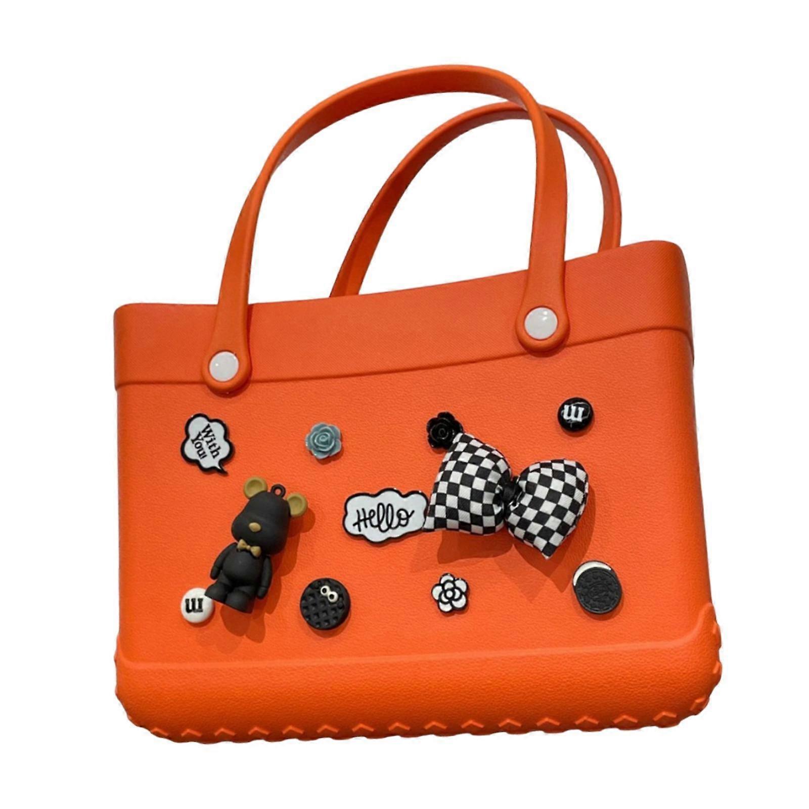 حقيبة ثقب الشاطئ حقيبة يد مقاومة للماء حقيبة شاطئ الصيف سلة تخزين التسوق