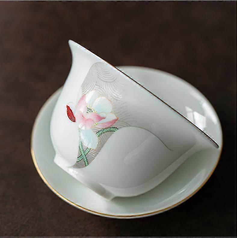 tao dehua mutton jade ceramic kung fu tea set