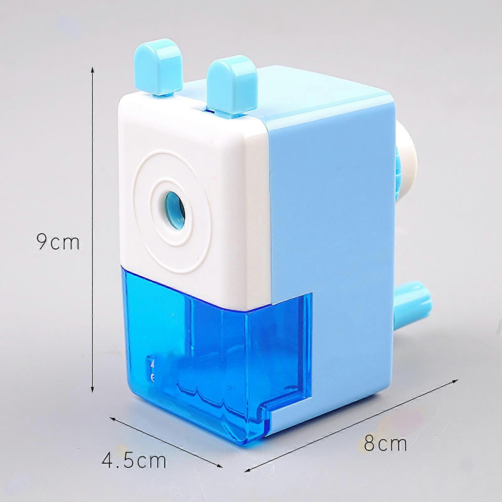 Pencil Sharpener Mini Cute Hand Cranked Pencil Sharpener for Primary Secondary School StudentsBlue