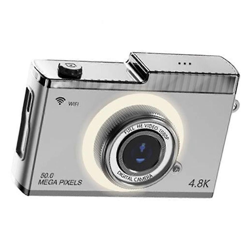 Y5 2.4 Inch HD Dual Lens Retro Digital CCD Camera Video Recording 8X Zoom Camera with 32G TF Card -