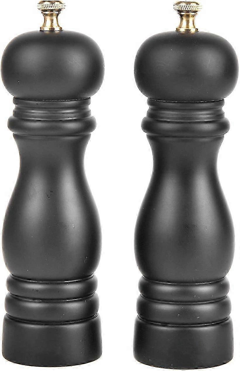 7 inch Pepper Mill with Ceramic Core, 2 Pieces, for Rubberwood