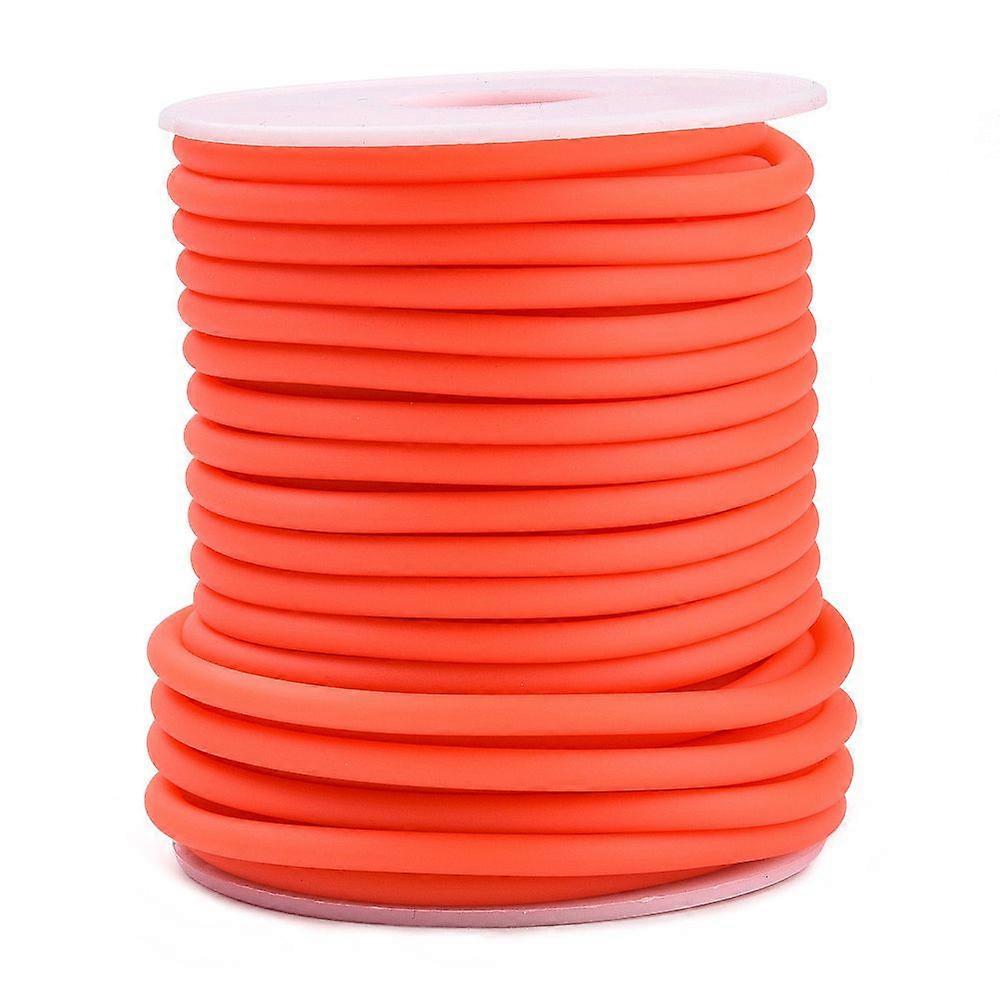 Hollow Pipe PVC Tubular Synthetic Rubber Cord Wrapped Around White Plastic Spool Orange Red 4mm Hole: 2mm about 16.4 yards(15m)/roll