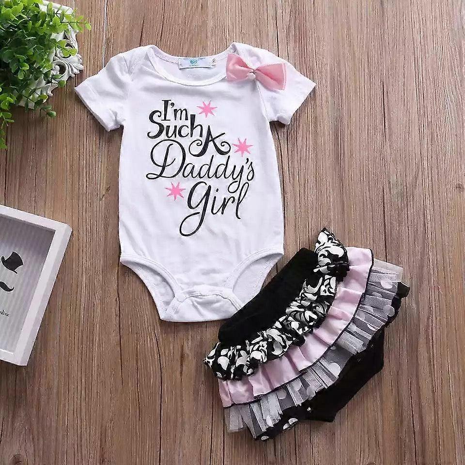 Short Sleeve I'm Such A Daddy Girl Pant Ruffles Bodysuit