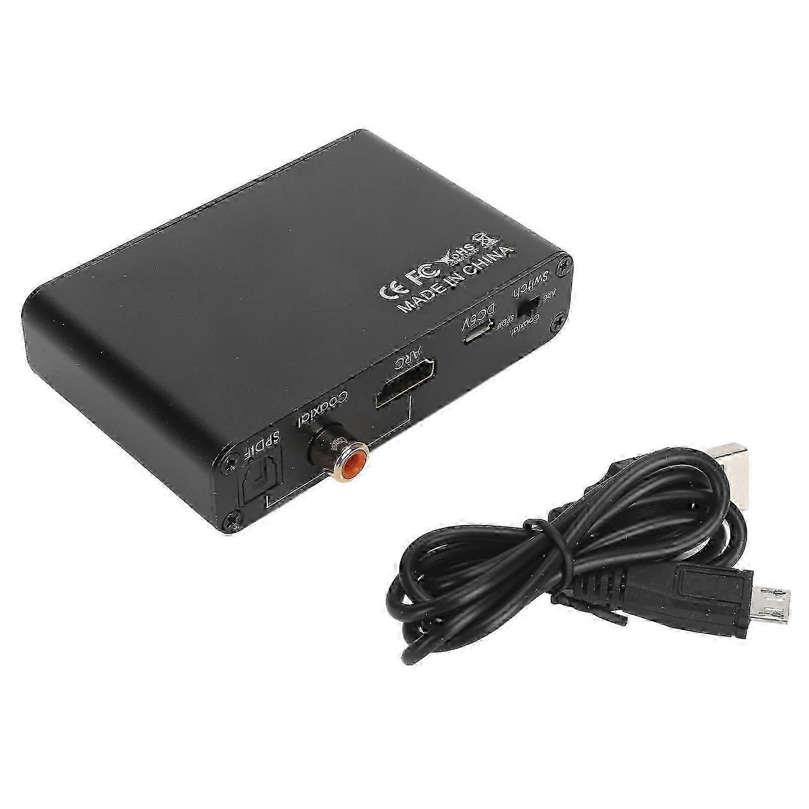 HD Output, ARC Sound Extractor, 192KHz, Optical SPDIF, 3.5mm Headphone Port, Digital Analog Sound Converter, Home Cinema TV