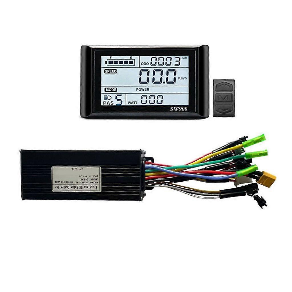 Mountainbike Umrüstset 30A Sinus Wavy Control mit LCD Display Panel Set