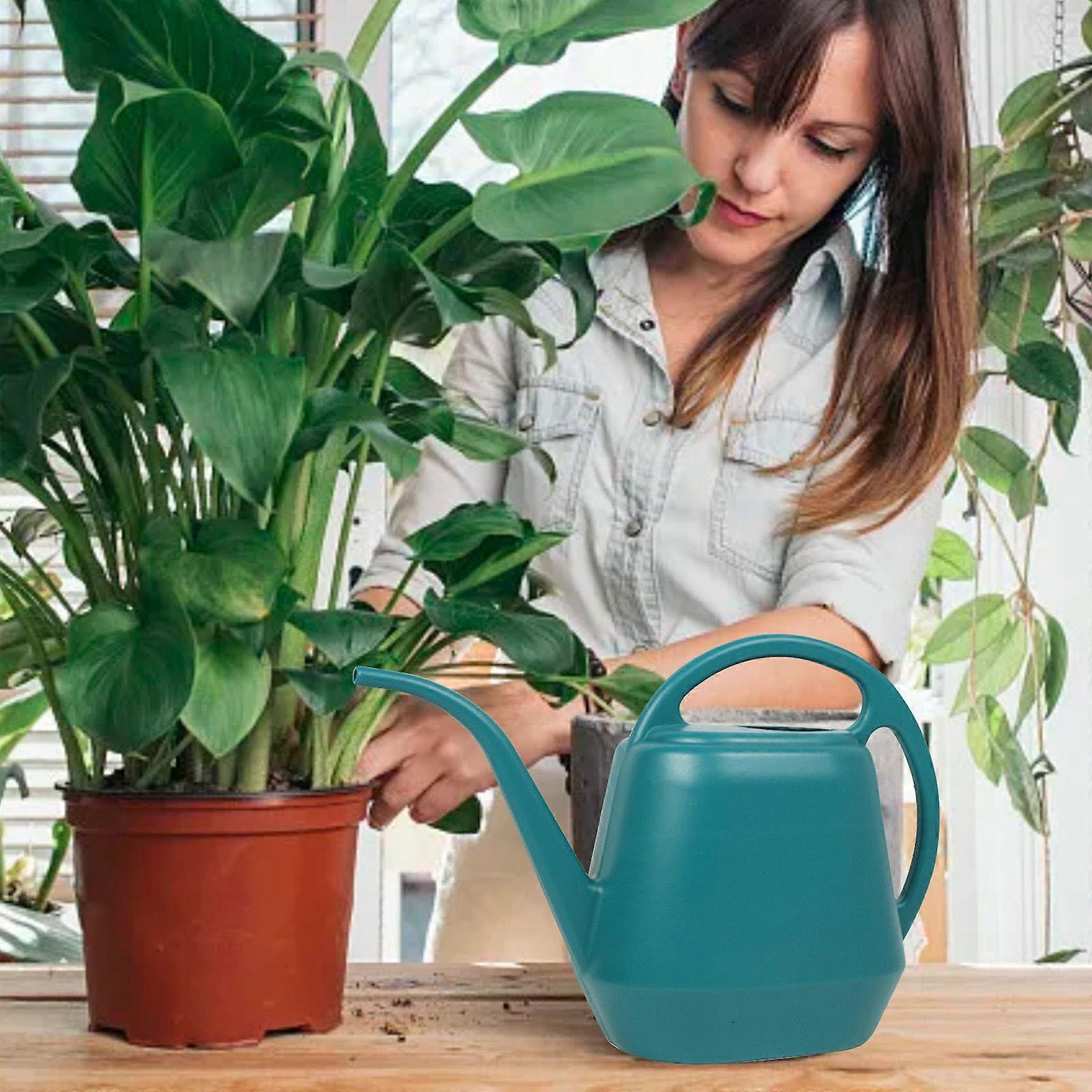 Plant Watering Can Watering Can 1 Gallon Long Spout Watering Can Flower Patterns Indoor Watering Can With Handle Plastic For Garden Plants