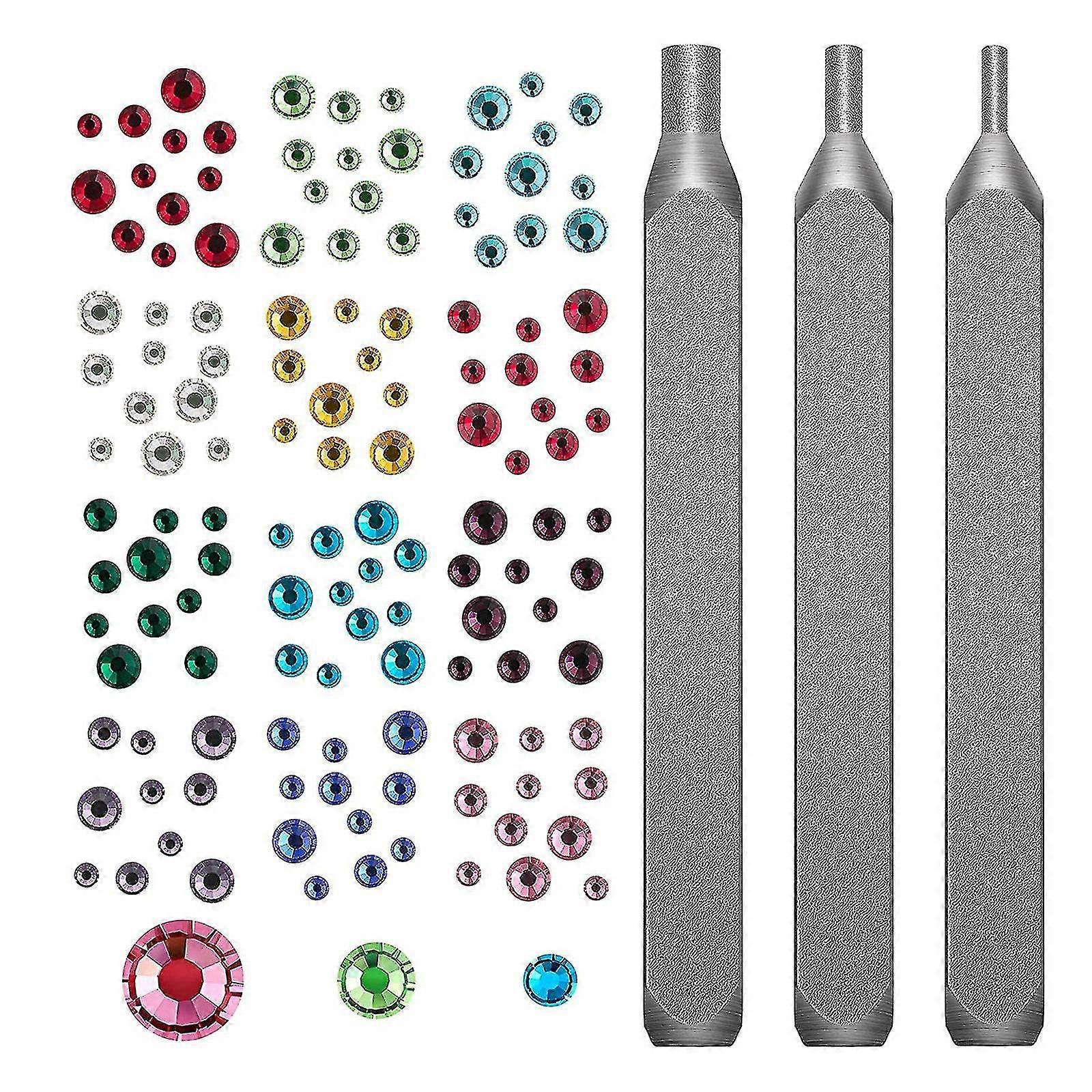 DIY用金属スタンピングツール 1.8 mm / 2.5 mm / 4 mm 1500x カラーラインストーン