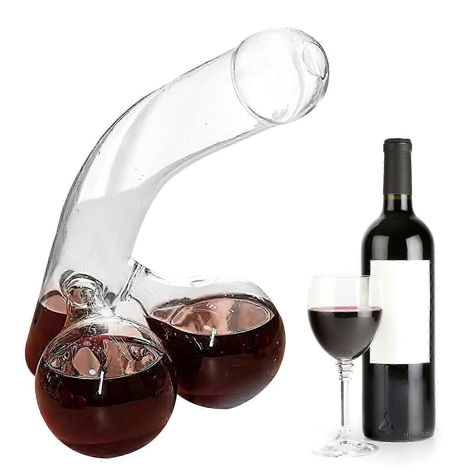 Funny Whiskey Decanter Set, Red Wine Decanter, Unique Glass Container for Scotch Whiskey, Wine Decanter -QH