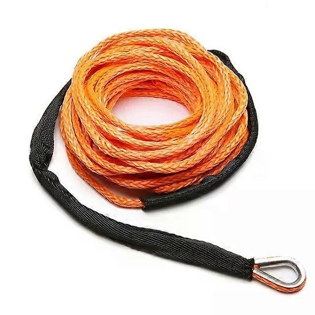 1/4''x50' Truck Boat Emergency Replacement Car Outdoor Accessories Synthetic Winch Rope Cable ATV UTV 7700lbs Towing Rope MAXP