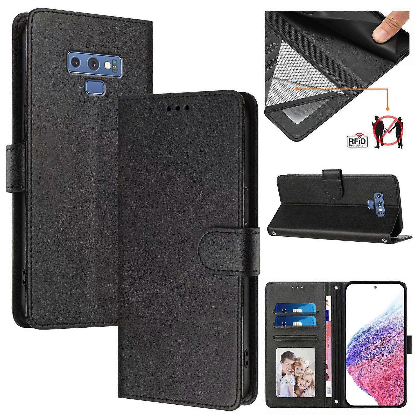 Case for Samsung Galaxy Note 9 RFID Blocking Flip Book Leather Wallet Cover