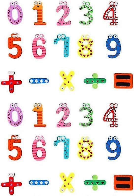 キッズ冷蔵庫マグネット30個数字マグネット漫画動物木数学シンボルマグネット学習ゲームおもちゃホワイトボードマグネット冷蔵庫キッズアーリーエデュカ