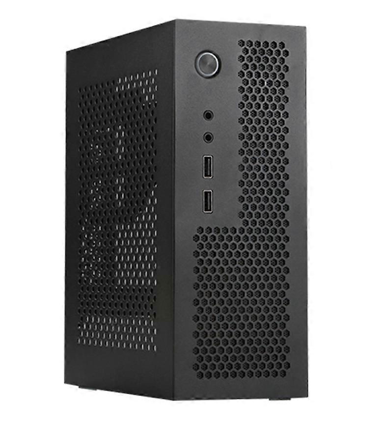 A09 Mini ITX Desktop HTPC Computer Case for ITX Motherboards Small 1U Gaming PC Case Chasis for Home and Office  Black