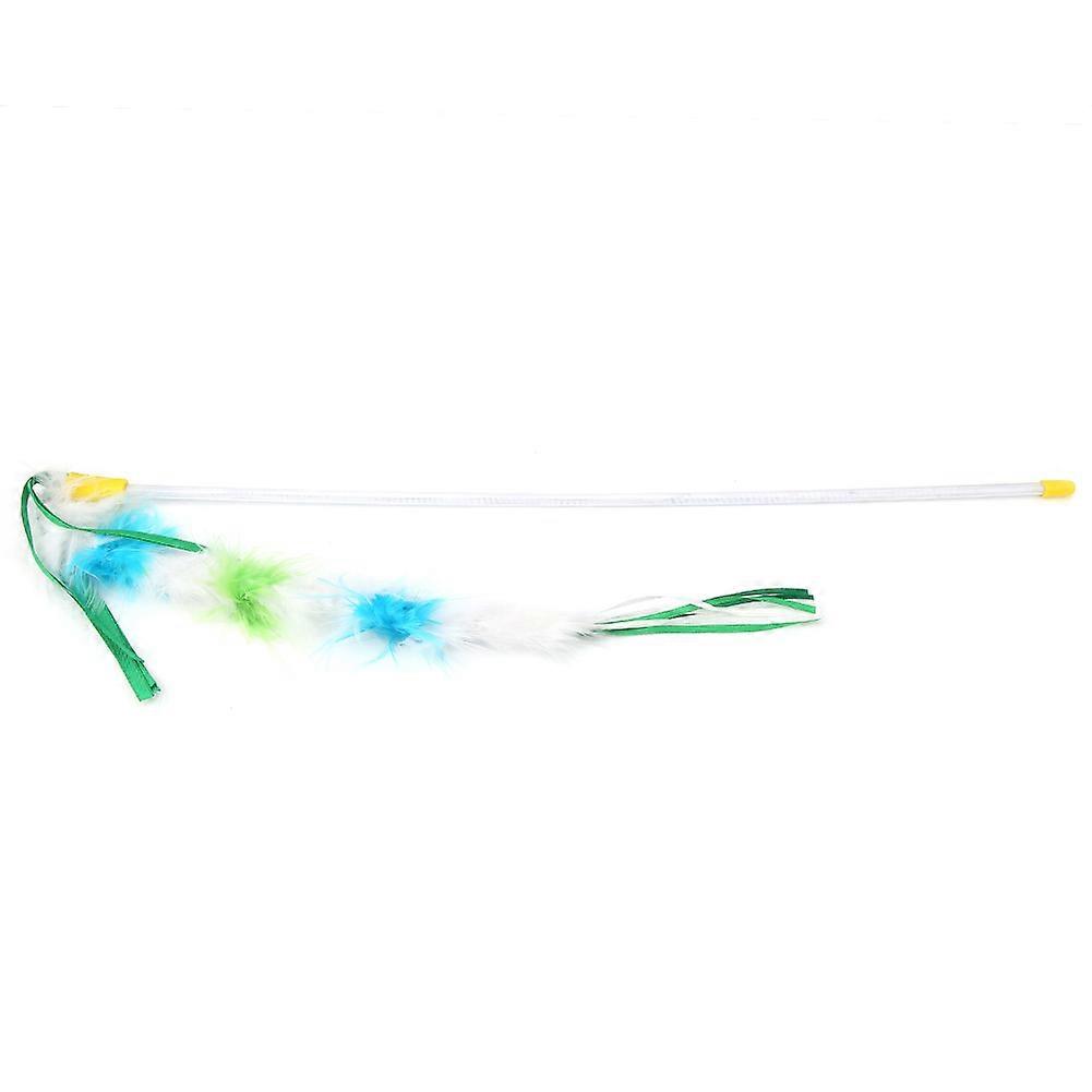 Cat Toy Teaser Wand for Kittens - Interactive Chase Stick with Feather and Bell, Durable Material, 30 Inches Long