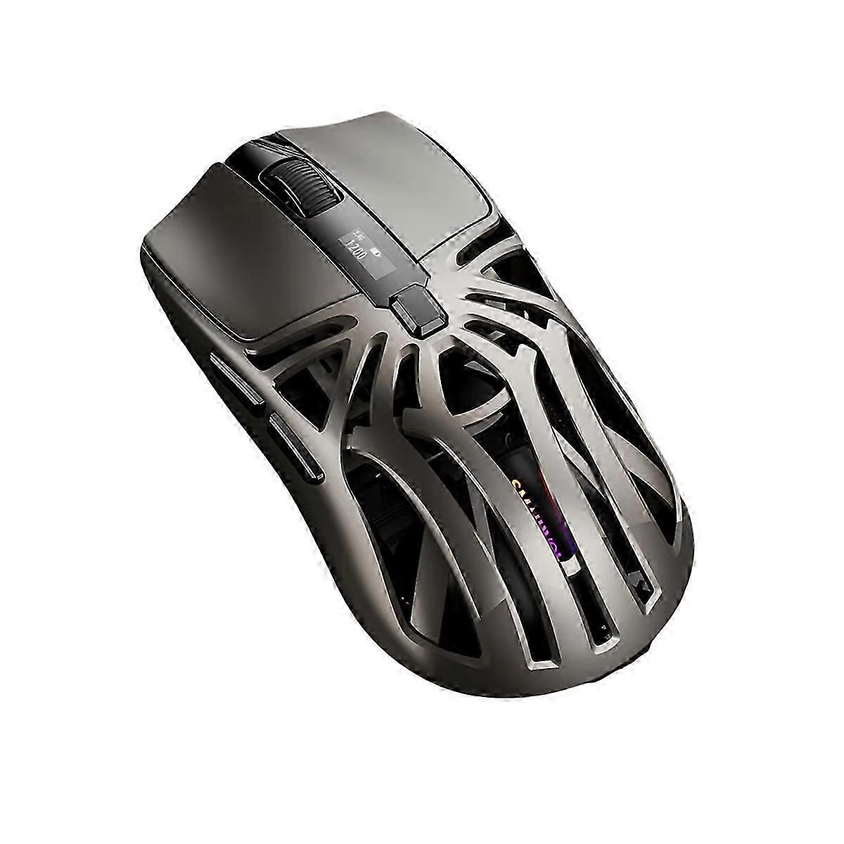 RS8 Bluetooth Mouse, 10000dpi, Three-Mode Connection, Macro Gaming Mouse for PC Notebook Laptop Computer Gray