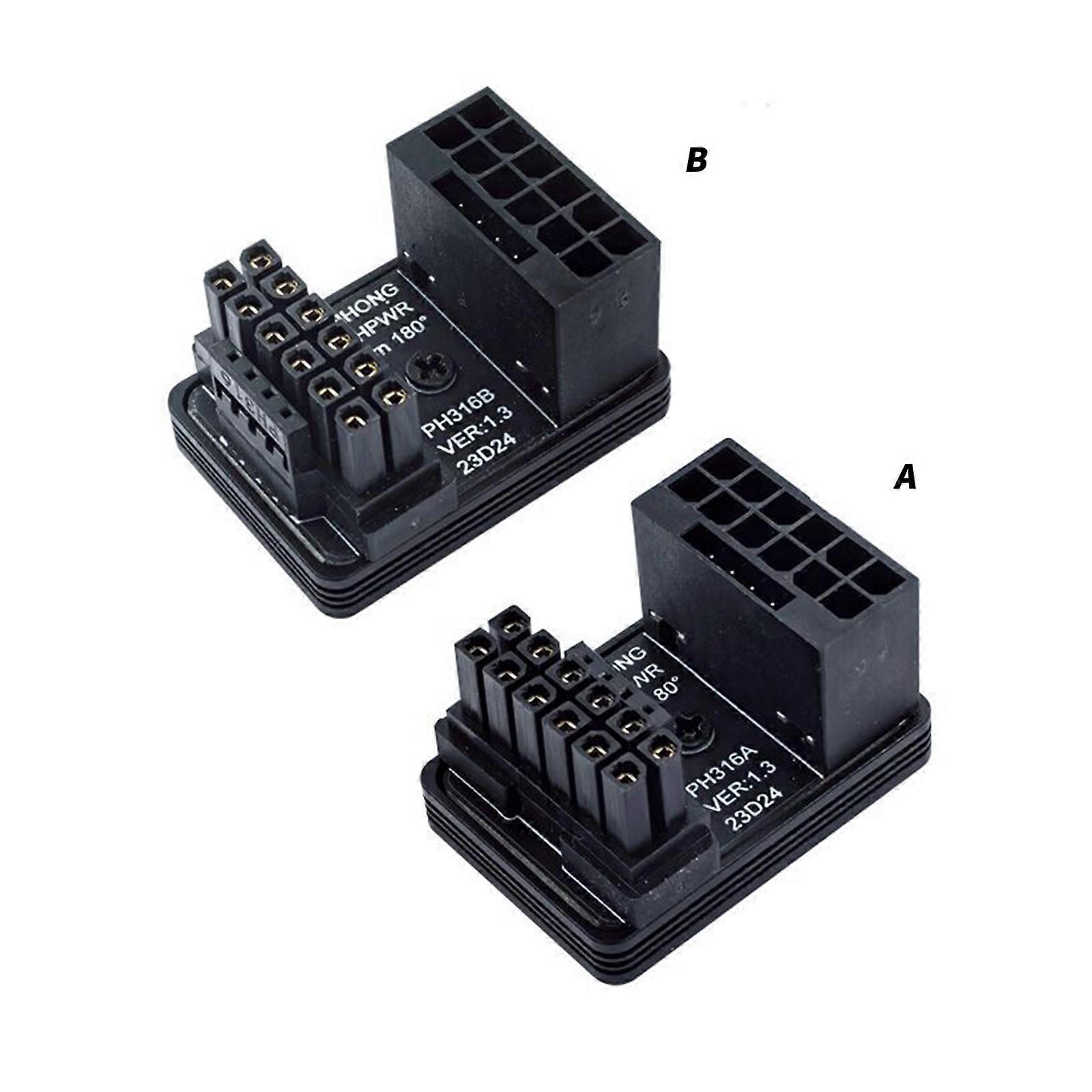 ATX3.0 12VHPWR 180 Angled Turning Connector 16P to 16P GPU Power ...