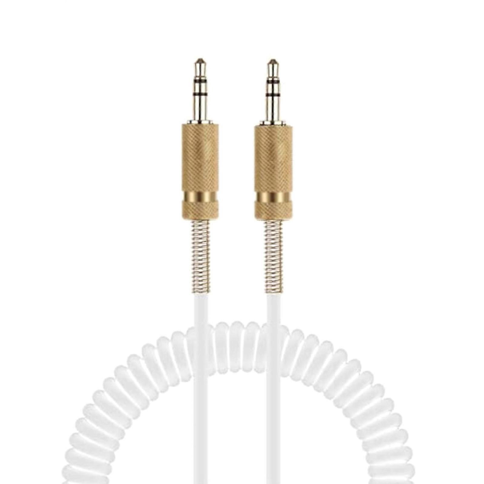 3.5mm Replacement Spring Cable Extension Cord For Marshall Major II 2 3 Headphone  White