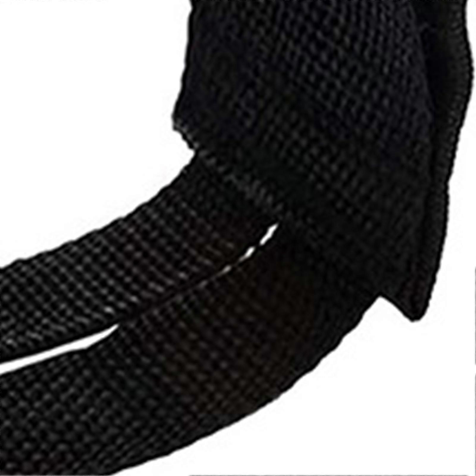 1 Pair Adjustable Bicycle Pedal Belt 47x5cm Black Polyester