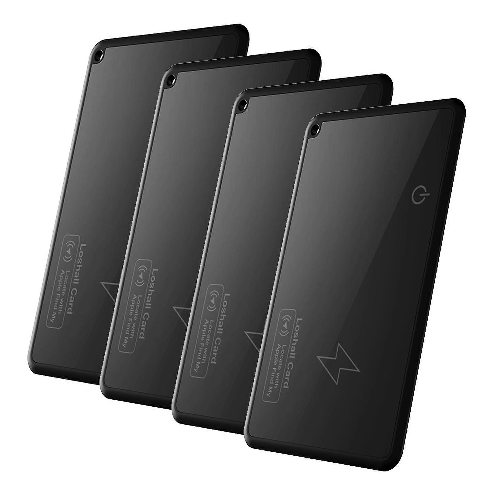 BT Tracker Item Finder Fonctionne avec Find My, Pack de 4 localisateurs d’articles de carte ultra-minces à charge sans fil avec message de rappel sonore Push Portable Tracker f
