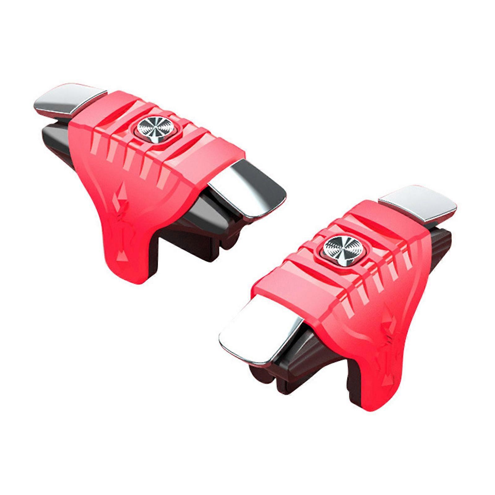 Gaming Trigger Joystick Mini Mobile Button Trigger Gamepad Controller for iOS Android Touch Screen Phones Gaming Shooter Red