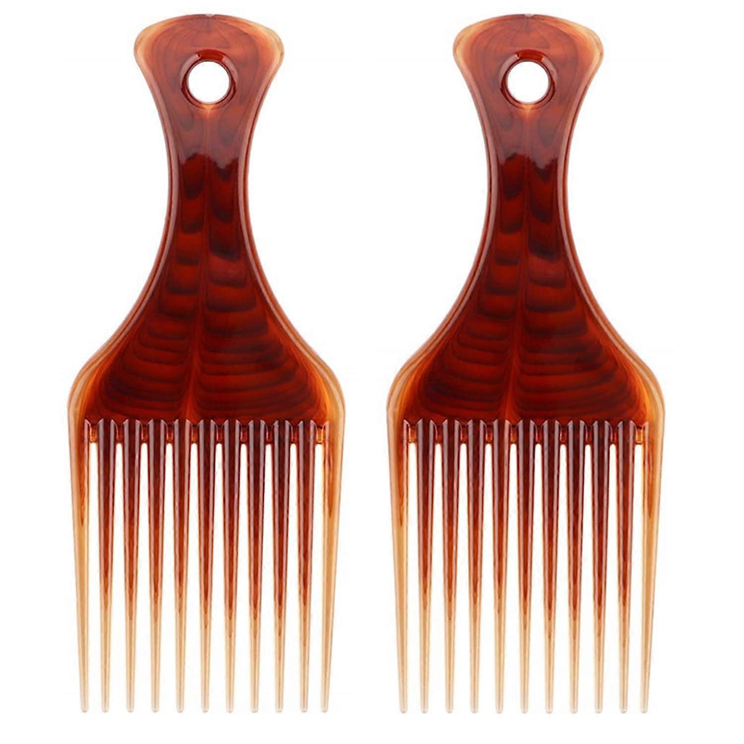 Curly Hair Comb – 2 Pack Wide Toothed Anti-Frizz Tool for Men, Smooth Afro Lift, Durable Plastic Material