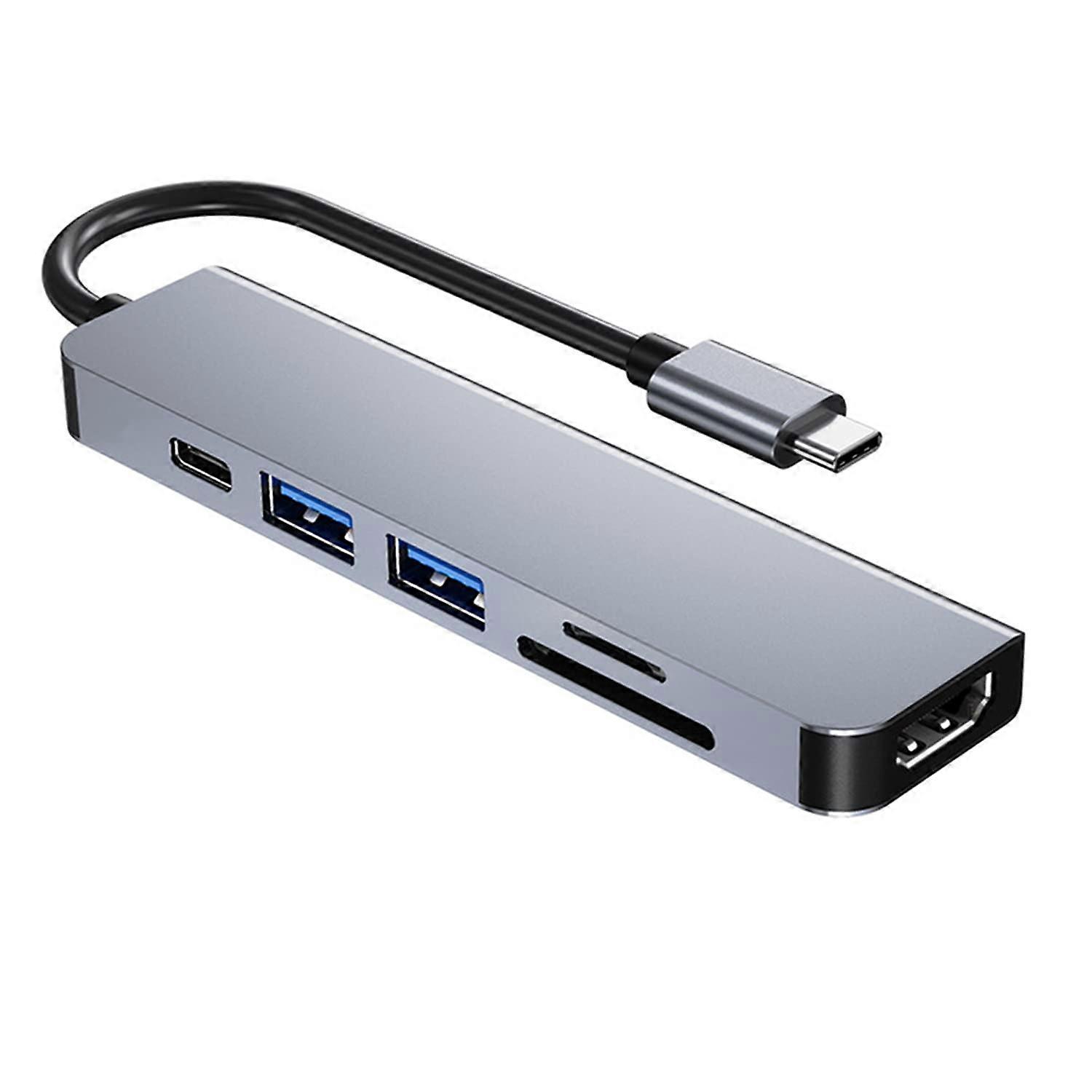 6 in 1 USB C Adapter for MacBook USB C Laptop Smartphone and Other Type C Devices