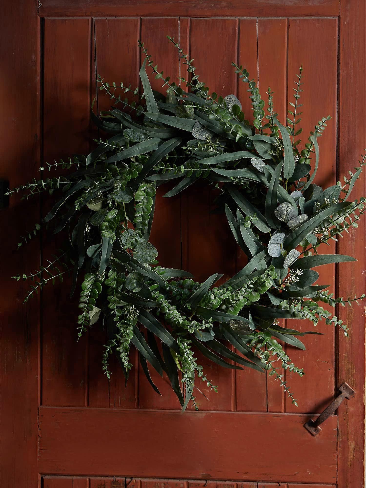 Eucalyptus Wreath Large Size Artificial Greenery Willow Wreath for Front Door Wall Window Decor