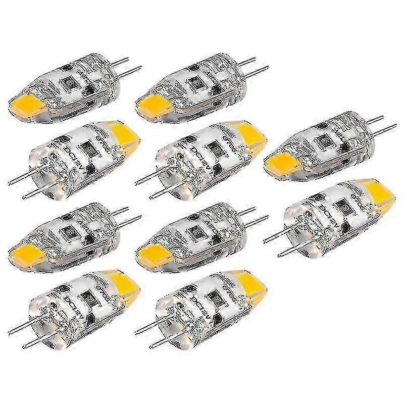 G4 Led Bulb 12v Dimmable Cob Led G4 Bulb 1.5w 360 Beam To Replace 15w Halon Lamp (10pcs Warm )
