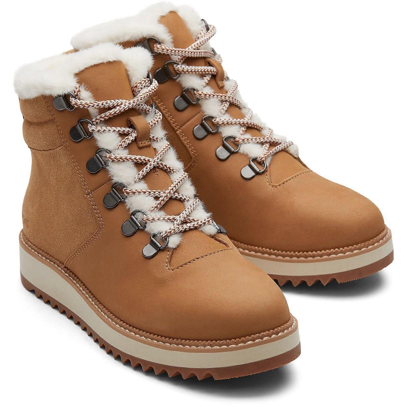 TOMS Mojave 棕色 100% 牛皮 女士踝靴-8