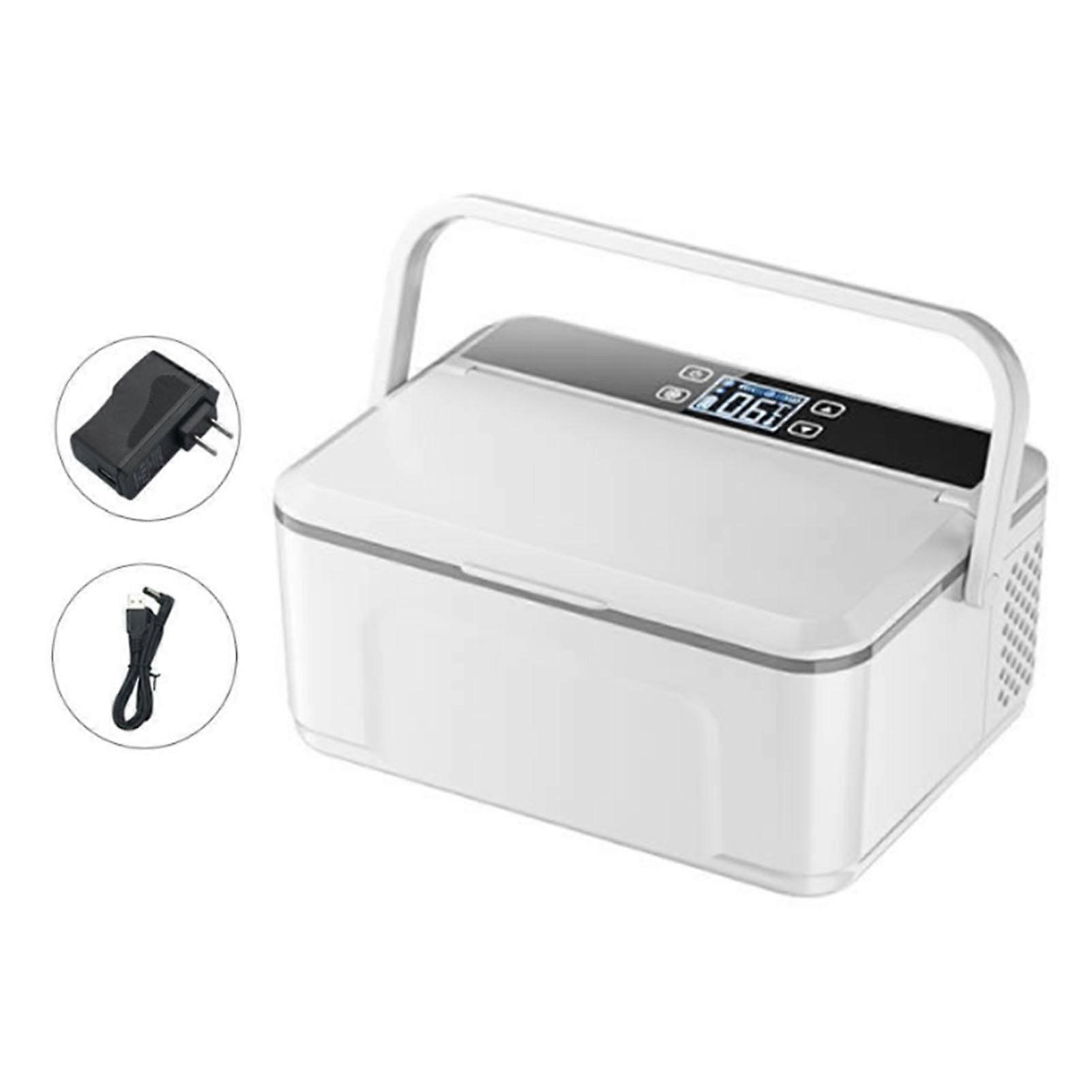 2 Layer Refrigerator Box Portable Constant Temperature Rechargeable LED Display Insulin Cooler Reefer