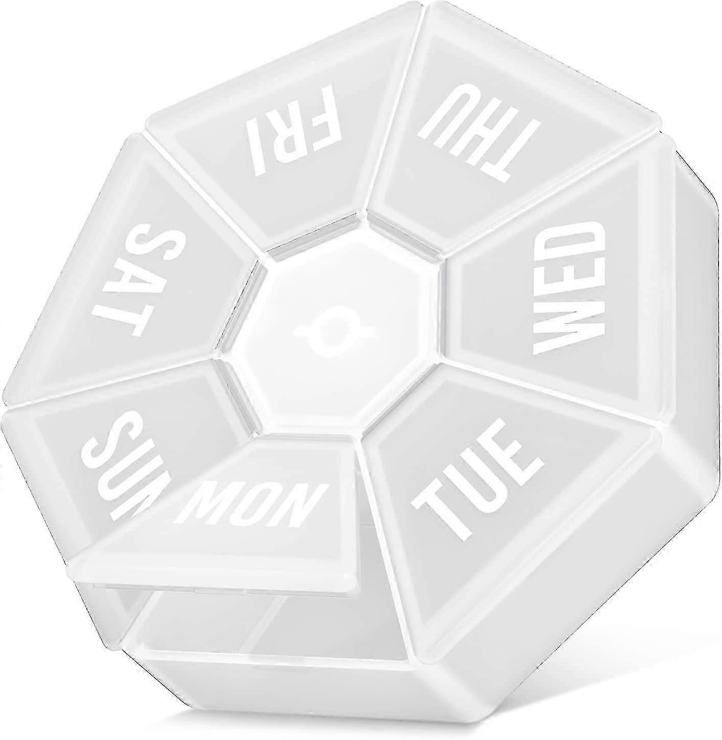 7-Tage-Pillen-Organizer für tägliche Vitamine - 2er-Pack Tragbare Medizinbox mit großen Fächern