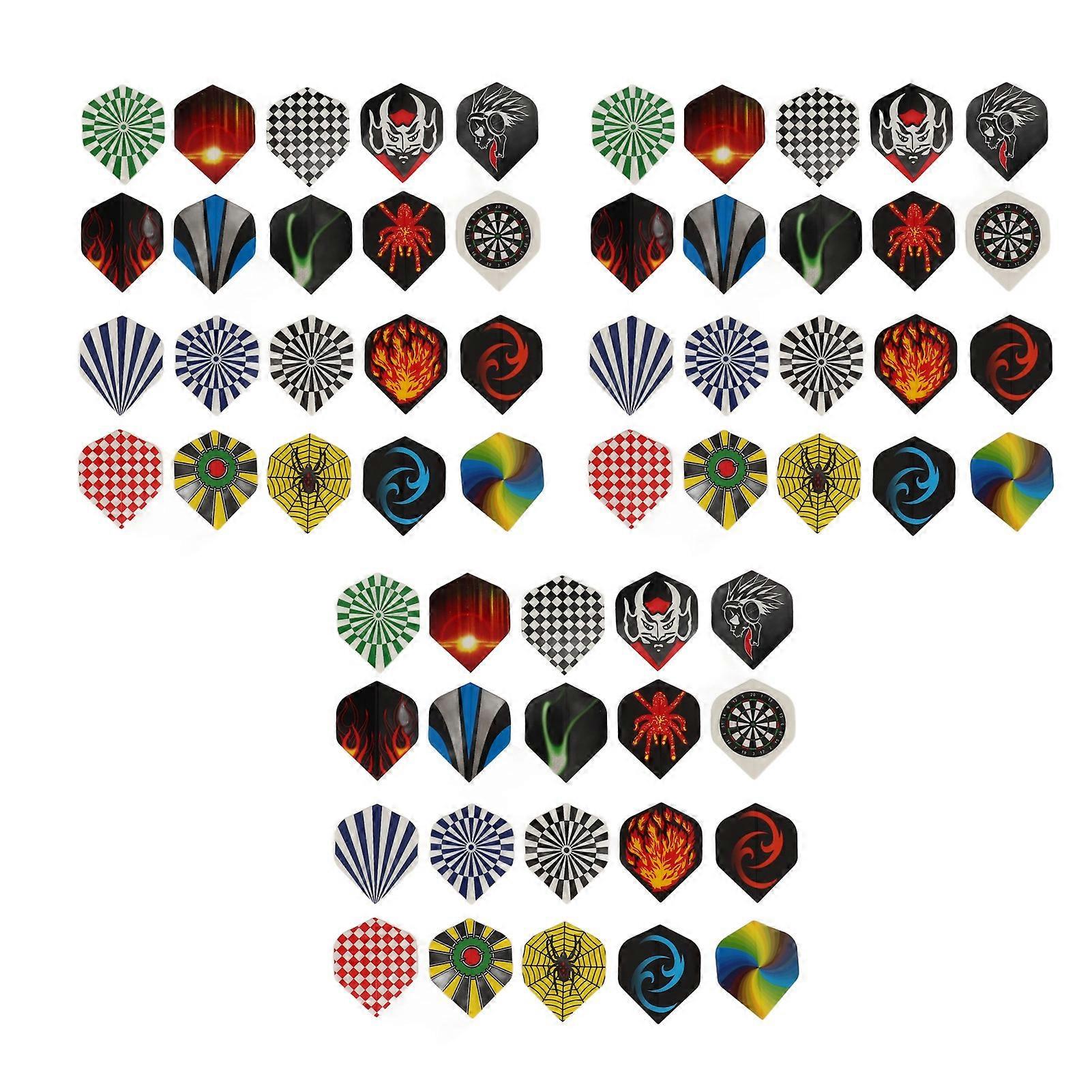 Dart Flights 60PCS Standard Shape Professional Flight Feather Replacement Tails Wing for Steel Soft Tip Darts