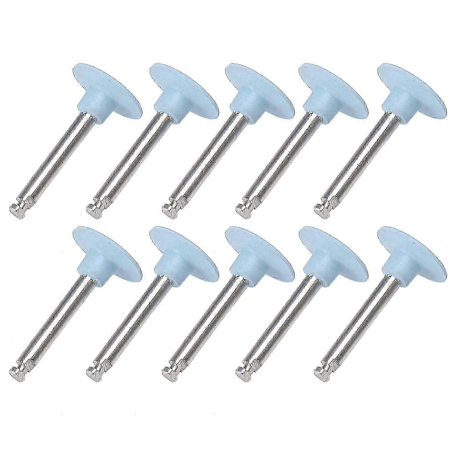 10pcs Zahnpolierbohrer Low Speed Zahnschleifen Polierer Bohrer Set Blau