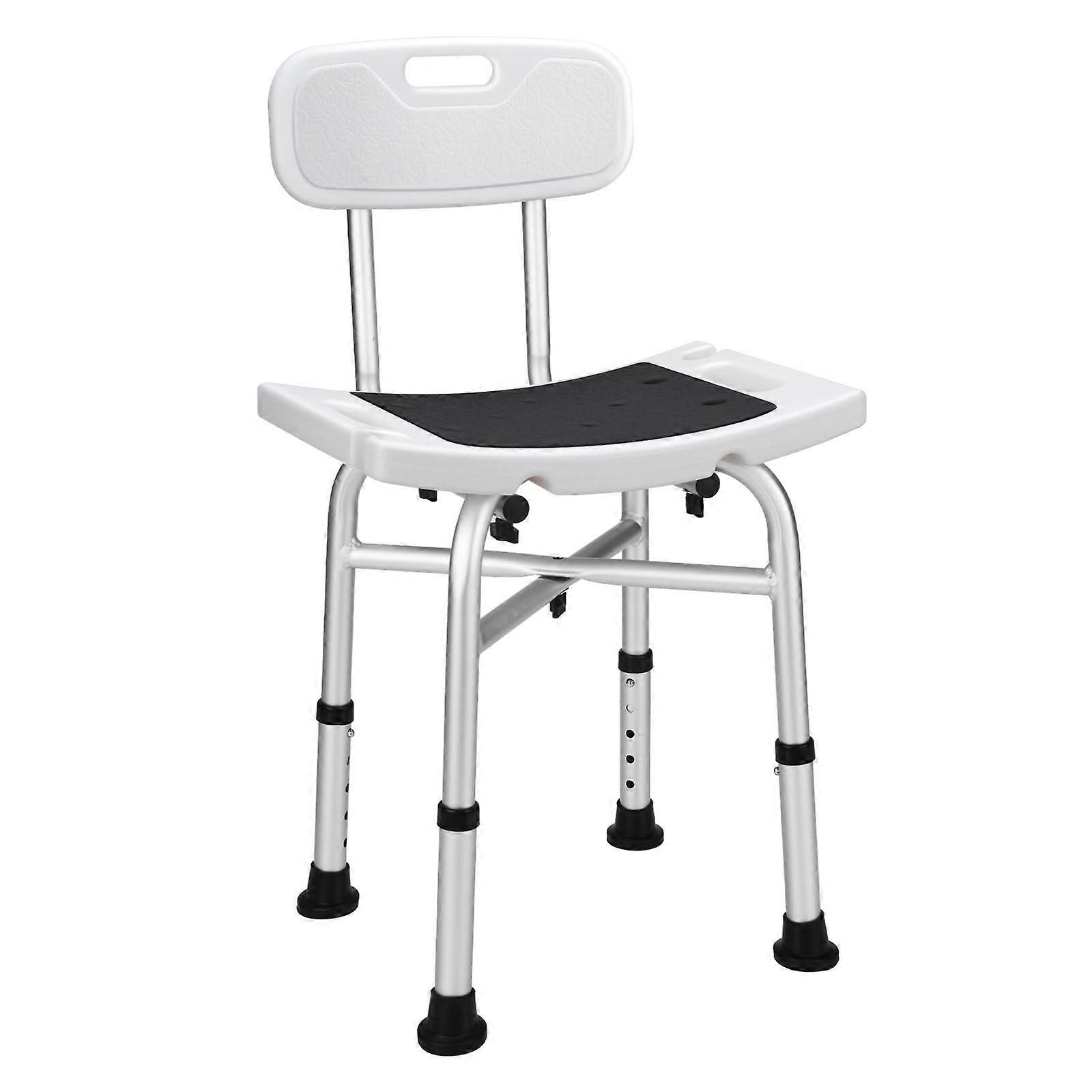 Shower Chair For Inside Shower With Back Heavy Duty 500lb Crossbar Supports Safety Bath Chair For Tub Elderly Disabled