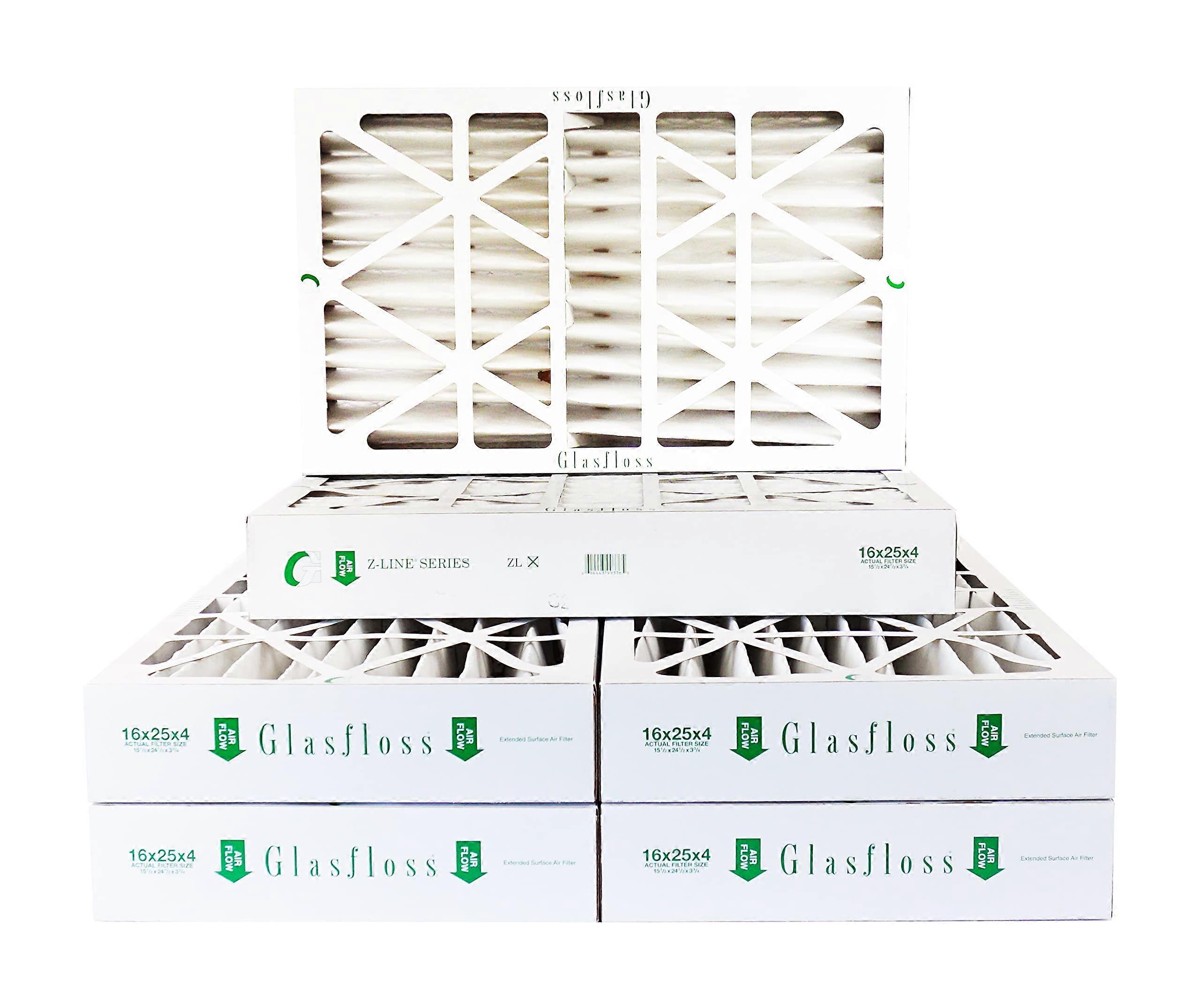 16x25x44 Inch MERV 10 Pack of 6 AC or HVAC Pleated Air Filter Furnace Air Filter Made In The (Actual Size: 15.5 x 24.5 x 3 3/4 Inch)