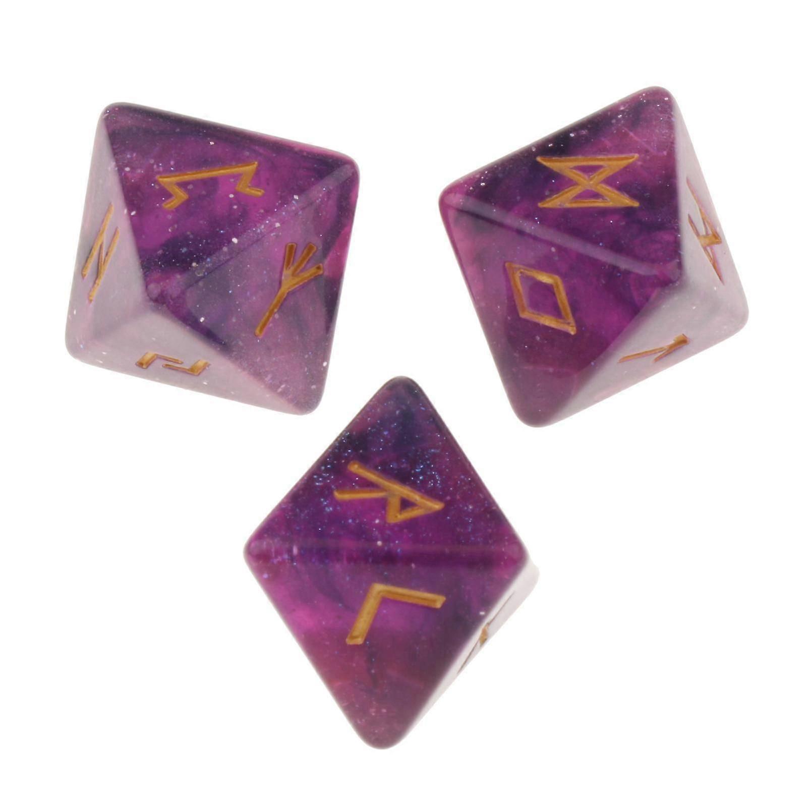 Durable Star Rune Polyhedral Exquisite Divination Constellation with Drawstring Bag Good Polishing Effect for Board Roll Playing Games