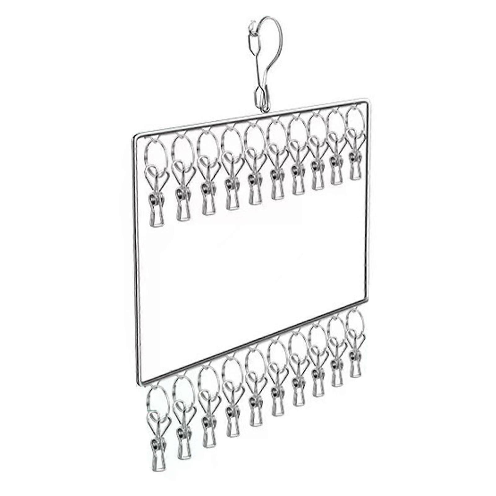 Stainless Steel Drying Rack Multi Layer Clothes Rack Home Dormitory Balcony Windproof Rack