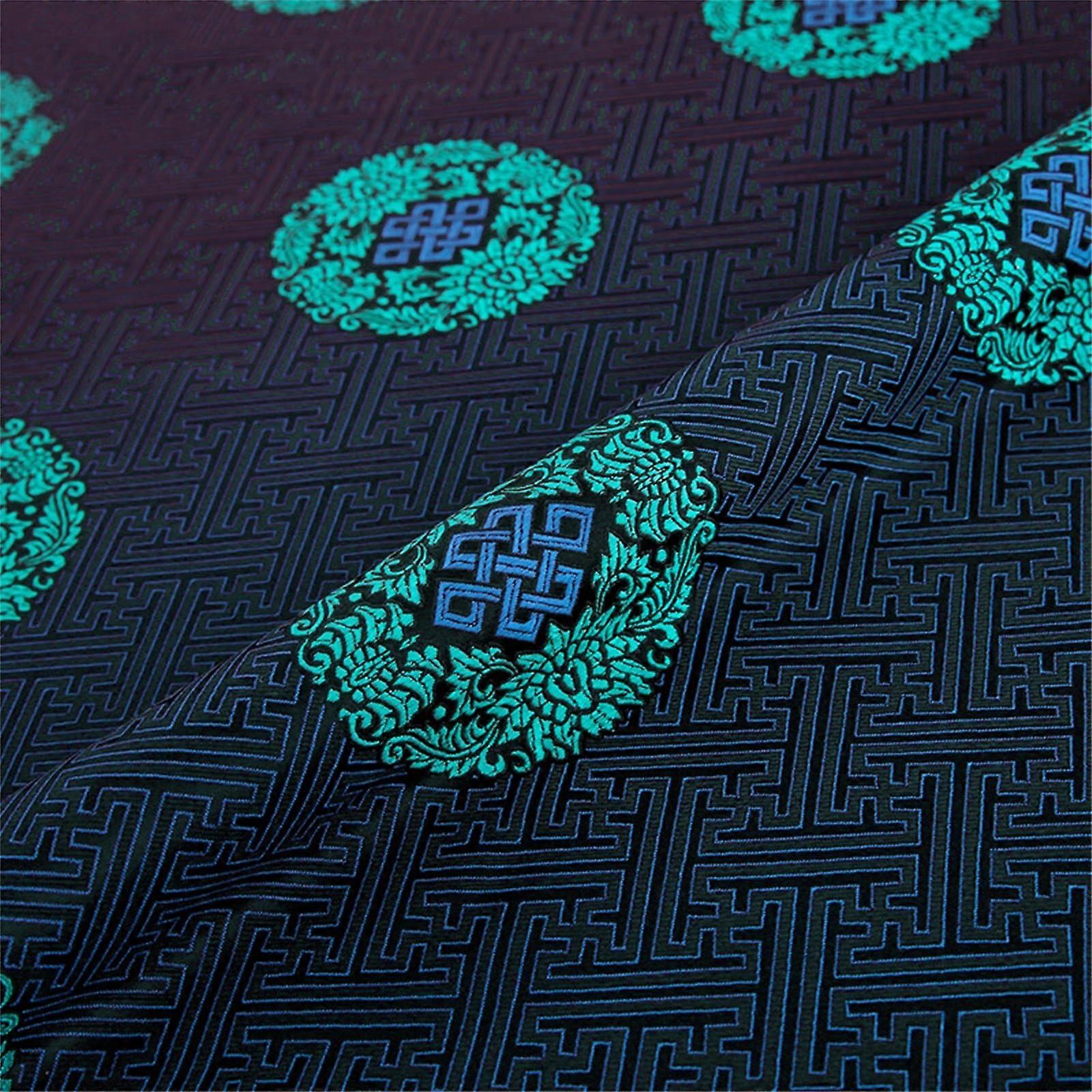 Brocade Fabric for Children's Clothing, High Density Nylon Mud Color, Handmade Chinese Costume Fabric 100Cm x 70Cm Cheongsam Tang Suit