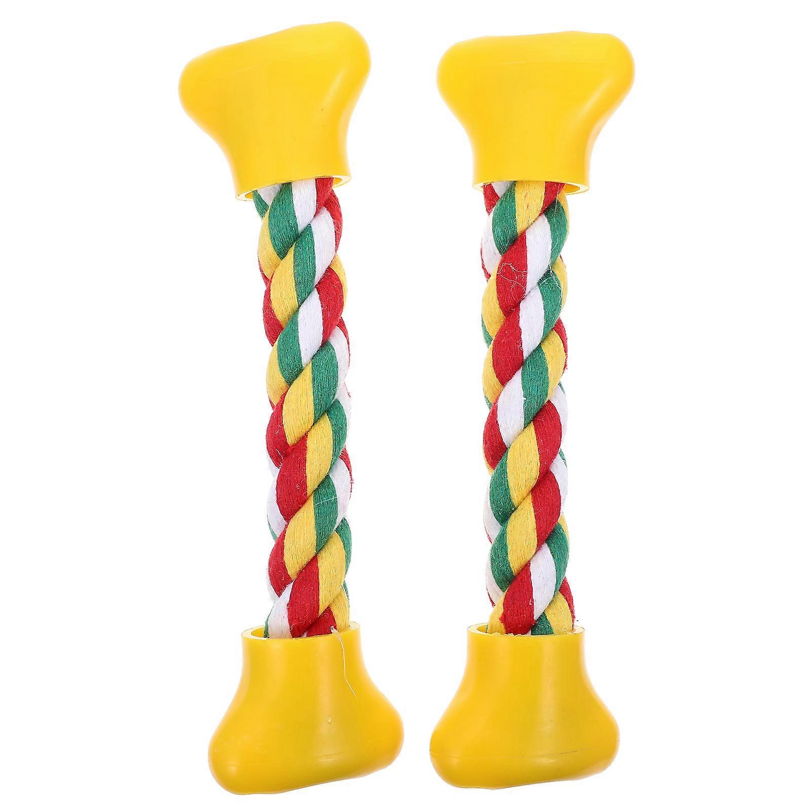 Dog Chew Bone Shaped Cotton Rope for Teeth Training – Durable Chew Toy for Puppies and Cats to Alleviate Boredom and Support Dental Health