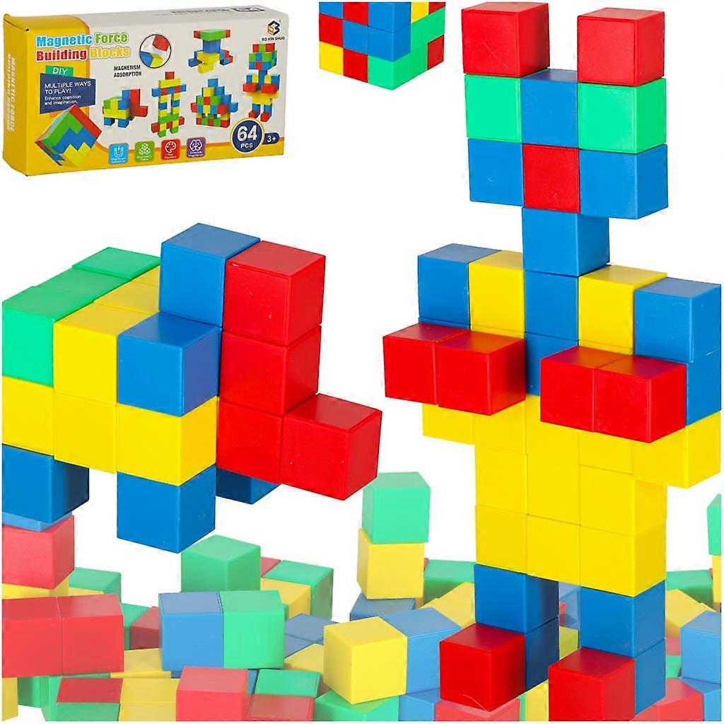 Cube Educational Magnetic Building Blocks 64 el.